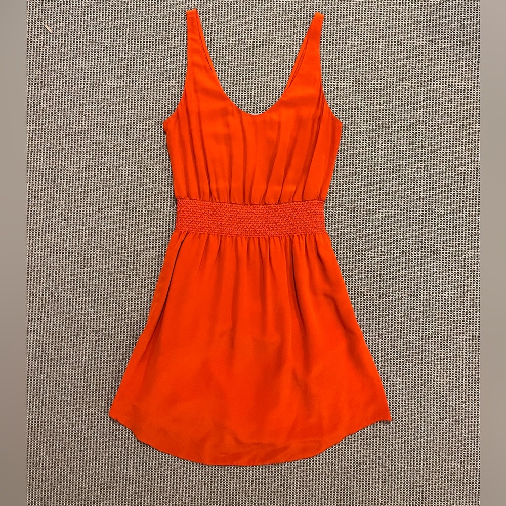 Babaton orange silk dress size small